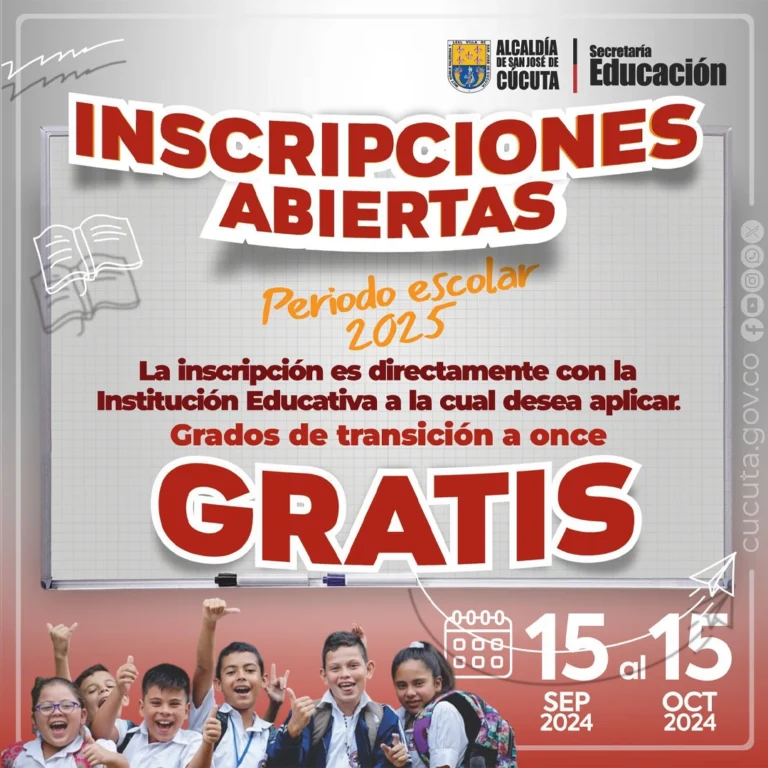 Apertura de Inscripciones para el Año Escolar 2025 en San José de Cúcuta