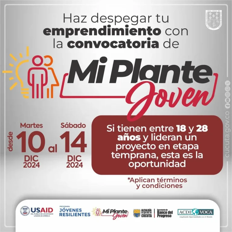 Convocatoria Abierta: ‘Mi Plante Joven’